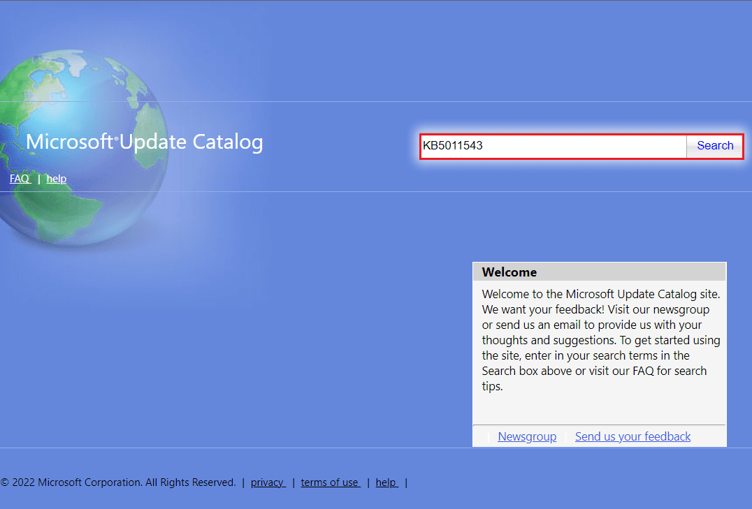 search for knowledge based KB number for Windows 10 updates in Microsoft Update Catalog