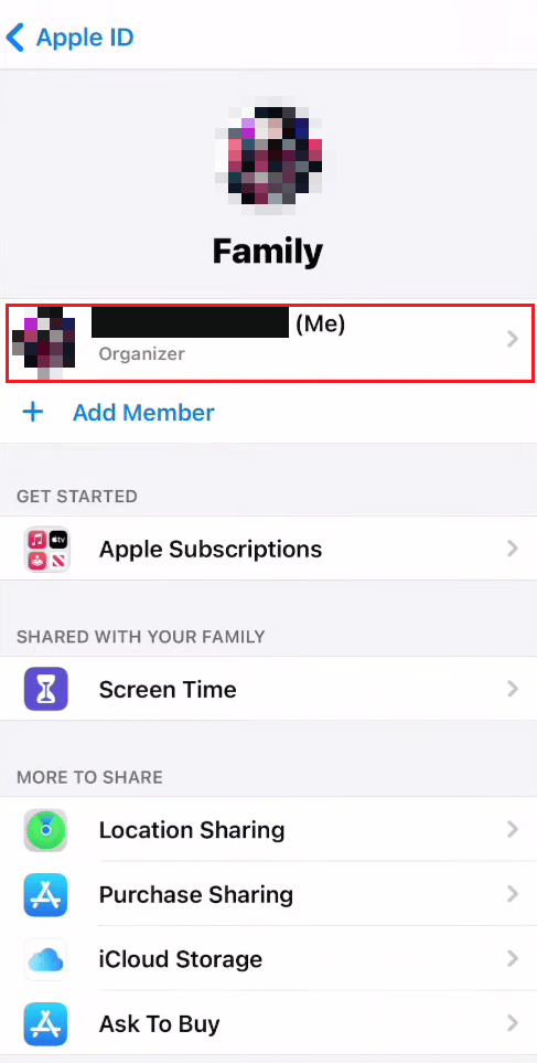 tap on your name | change your child's account to a parent account on PS4
