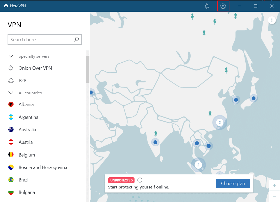 nord vpn click on settings icon. How to Perform Chrome Openload Fix