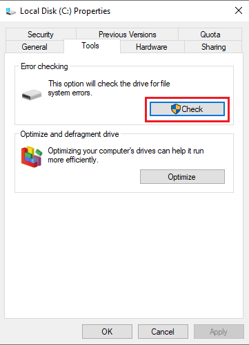 In Error checking options click on the Check button. Fix Driver IRQL Not Less or Equal Rtwlane Sys Error