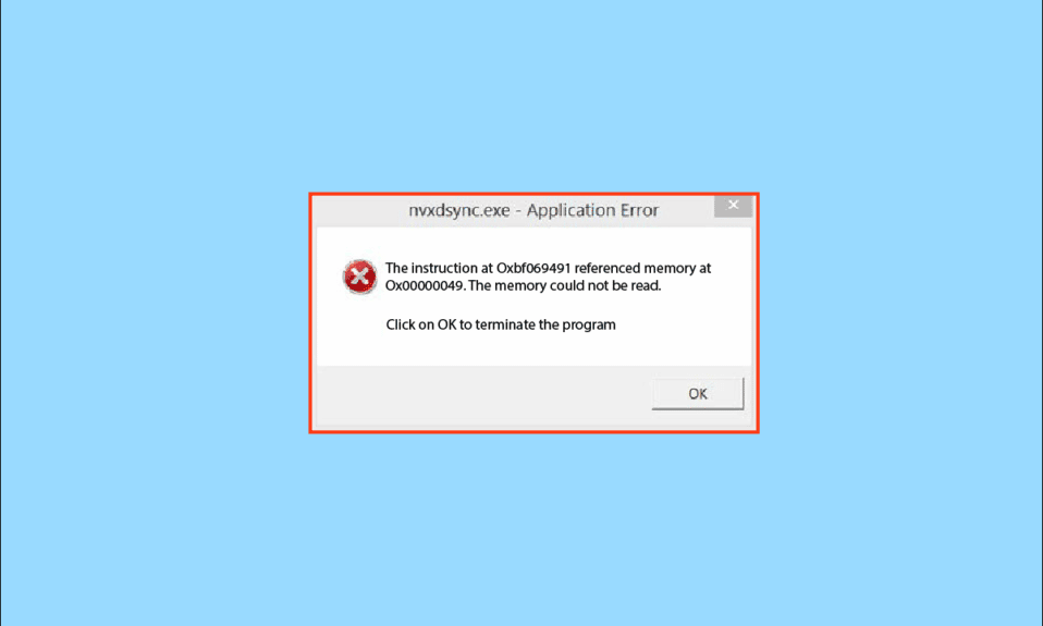 Fix Nvxdsync exe Error in Windows 10