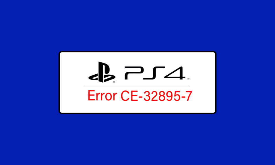 Fix PS4 CE-32895-7 Error