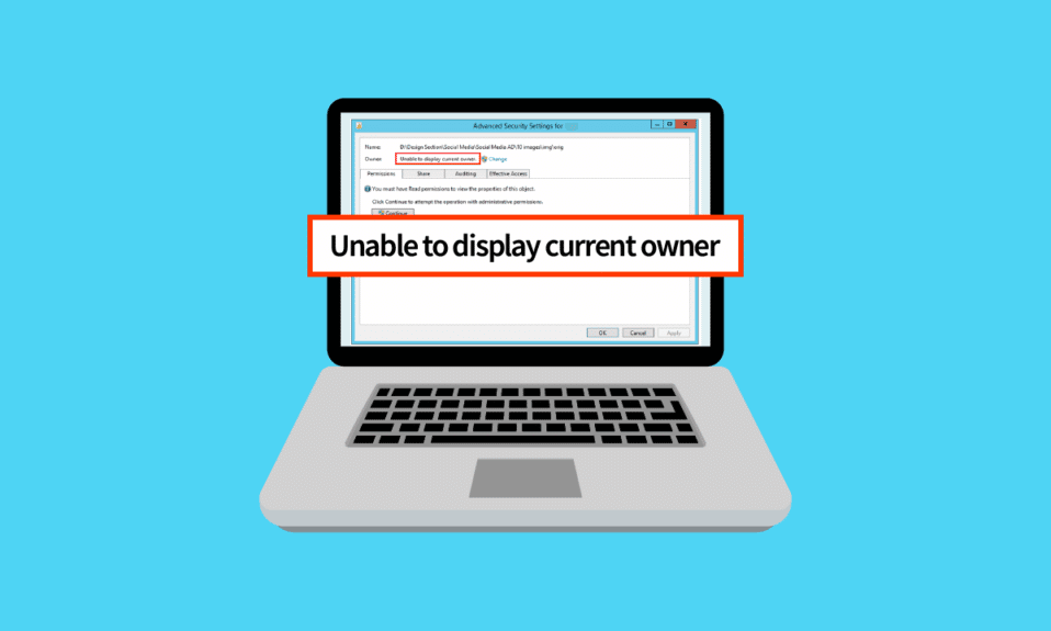 Fix Unable to Display Current Owner in Windows 10