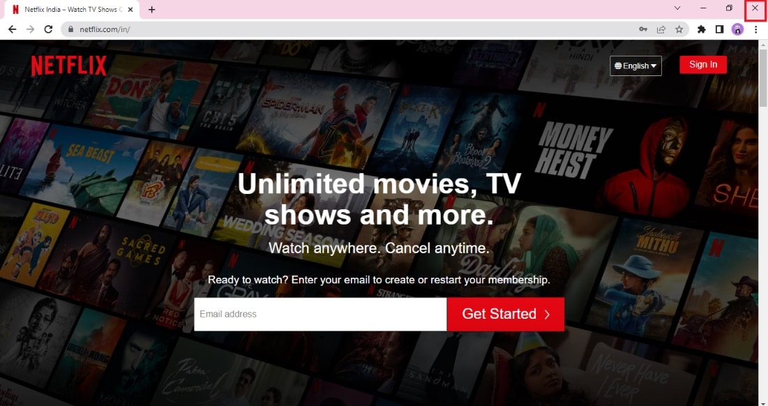 Force Stop Netflix