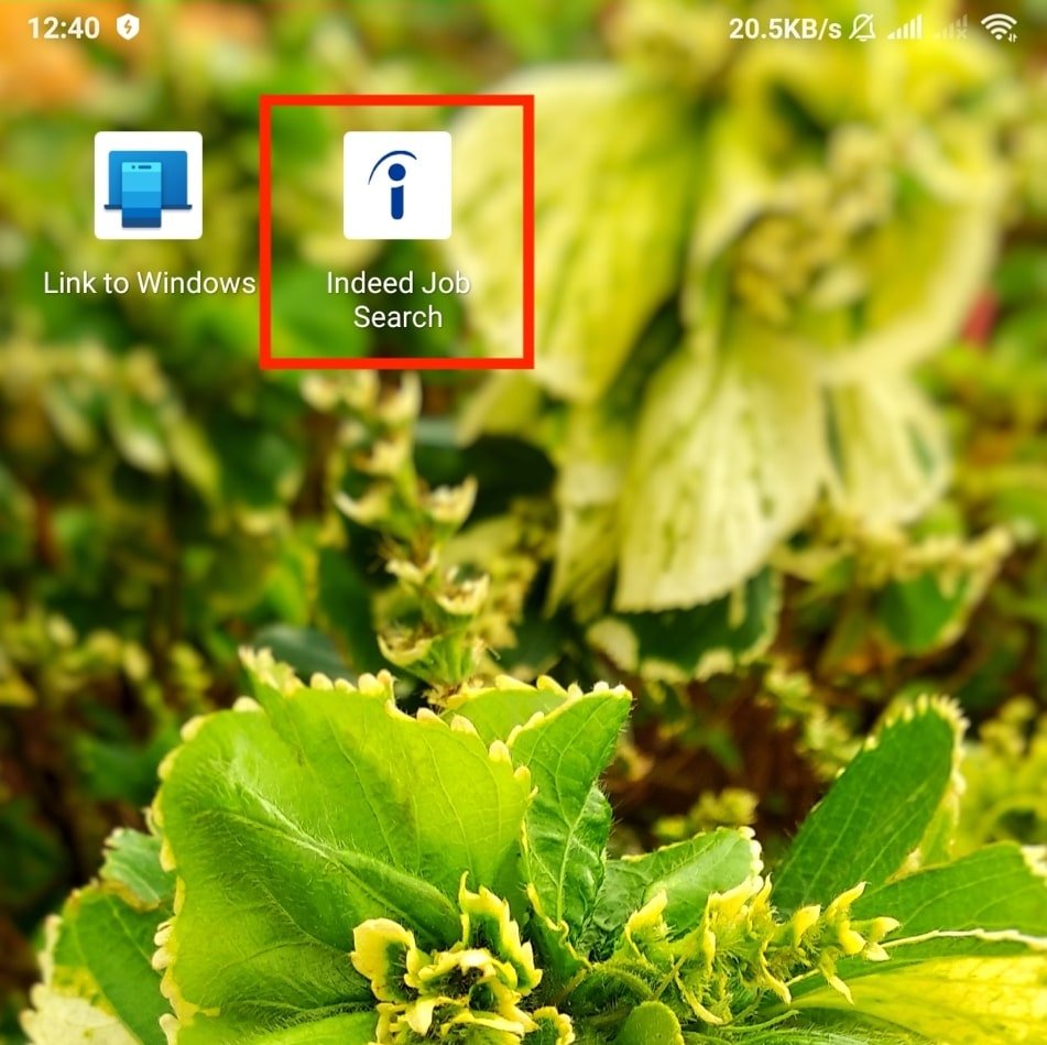 open indeed app on your smartphone