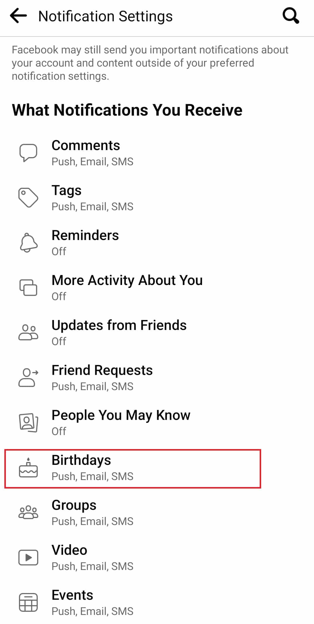 Choose Birthdays