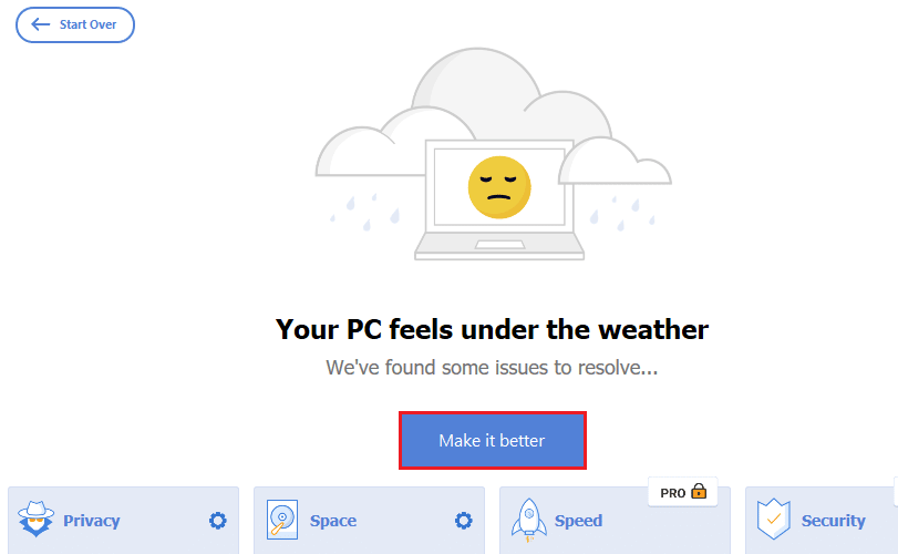 click on Privacy Space links and choose what you have to delete in the suggested list