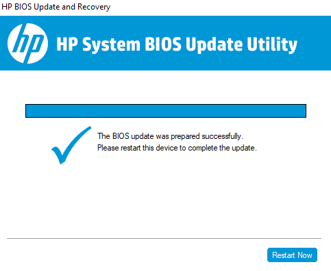 Click on Restart Now to complete the Update