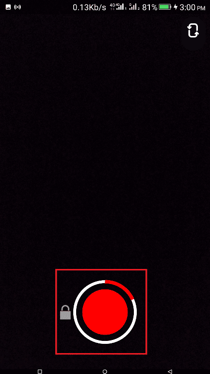 Tap and hold the Capture and swipe left to go hands free