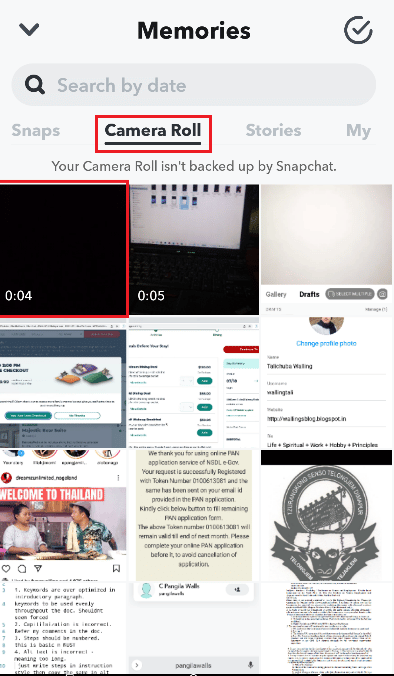 Tap on Camera Roll and choose a video. How to Reverse a Video on Snapchat