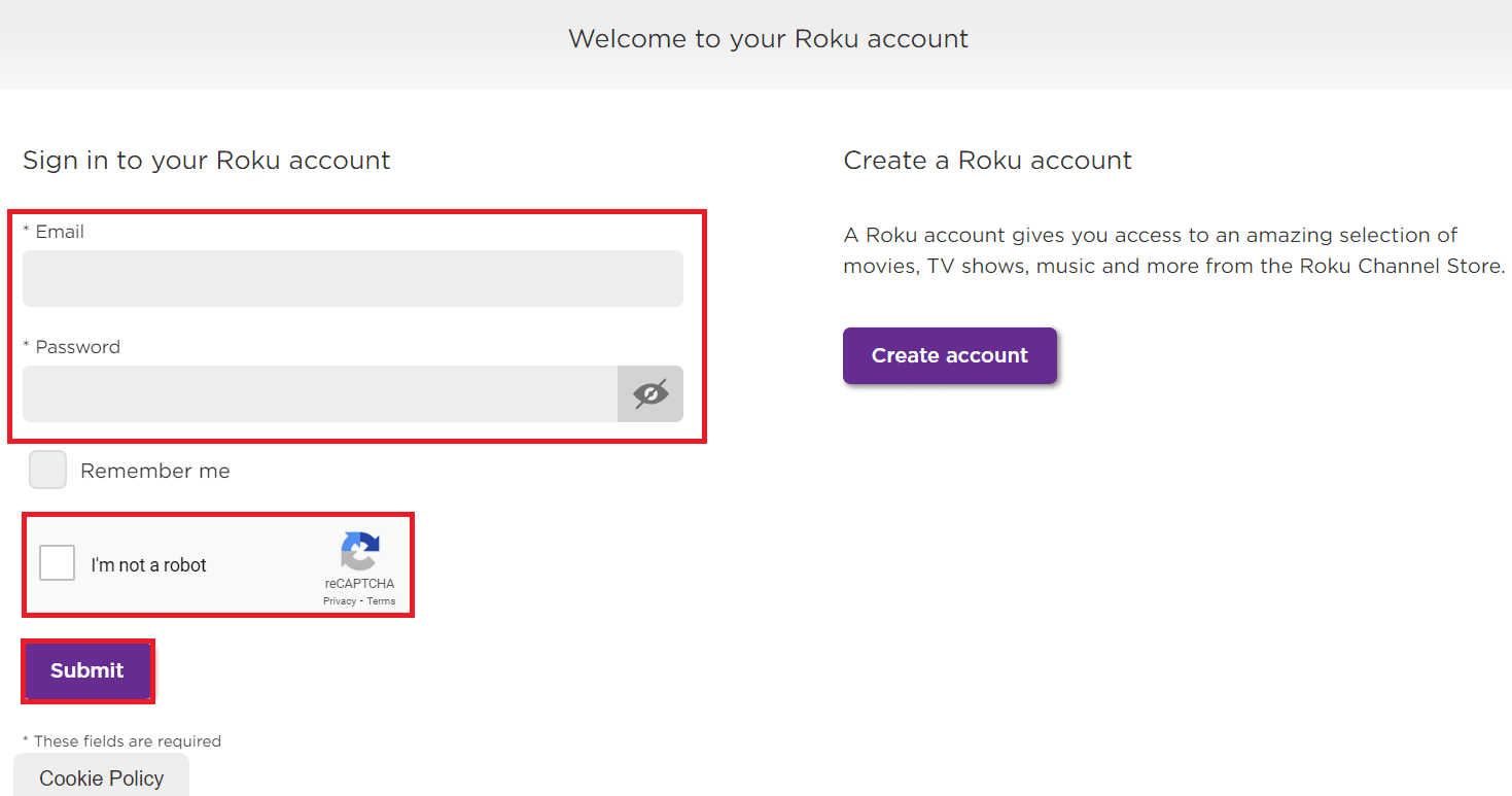 Enter your Email and Password and solve the Captcha. After this, click on the Submit option