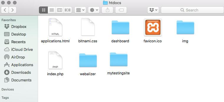 The htdocs folder.