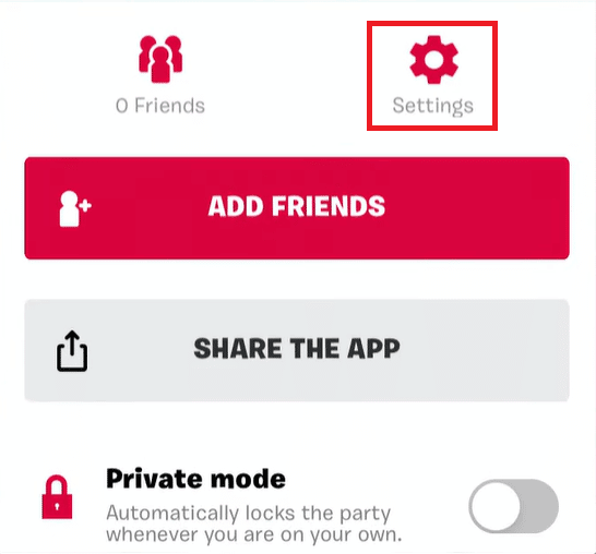 Tap on Settings