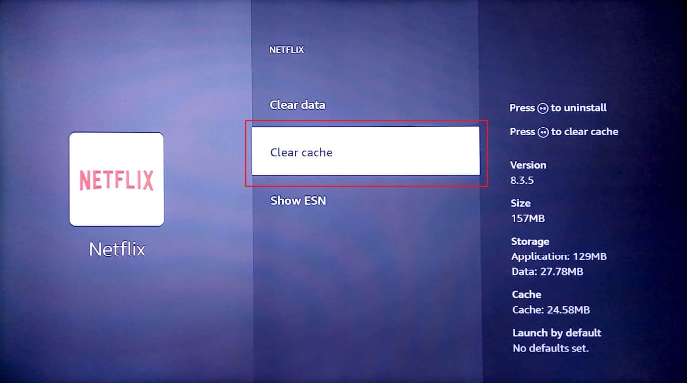Press on clear cache