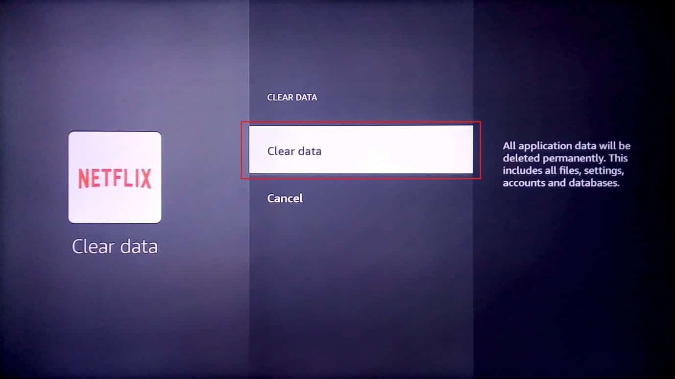 press on clear data