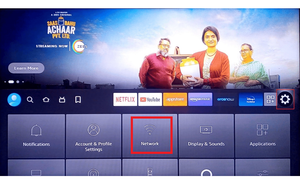 click on Network