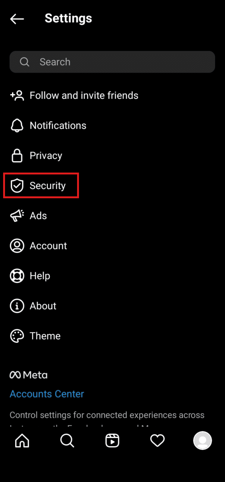 Tap on Security.