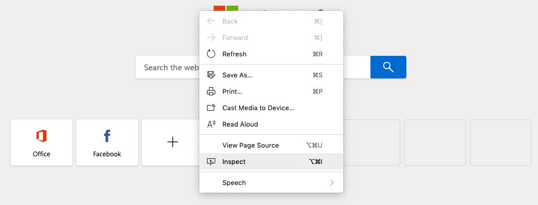 The Edge browser