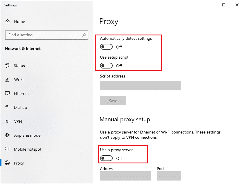 toggle OFF Proxy options. 9 Ways to Fix Roblox Error Code 529
