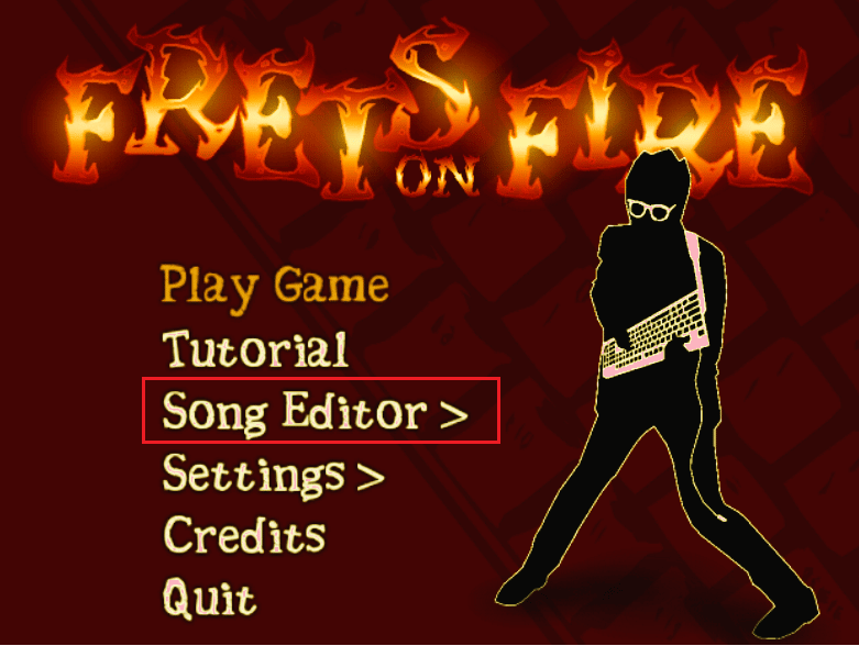 click on song editor option