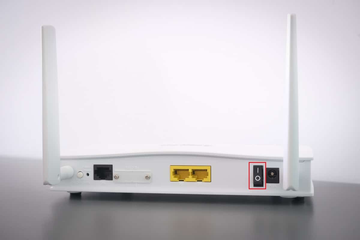 router power button