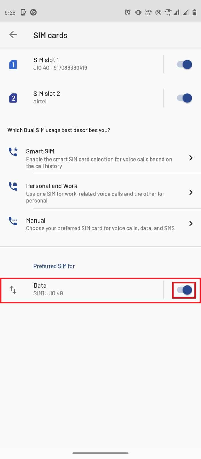 Turn on the toggle for Data to start the mobile data on your preferred mobile network. Fix Wyze Error 07 on Android