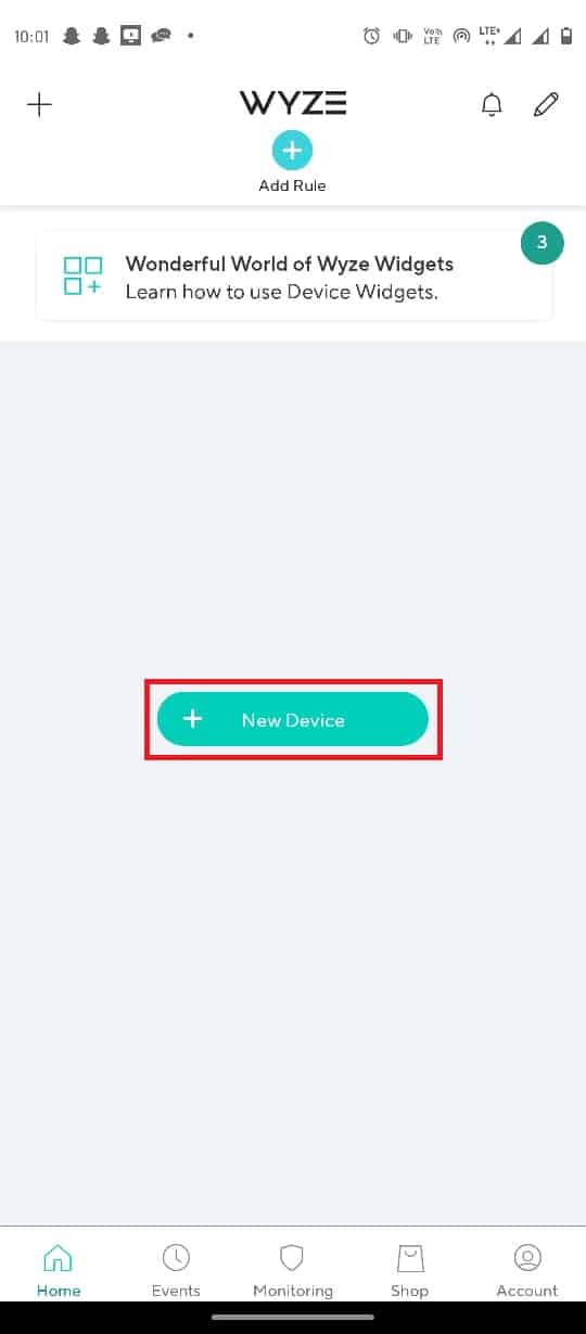 Tap on the New Device button. Fix Wyze Error 07 on Android