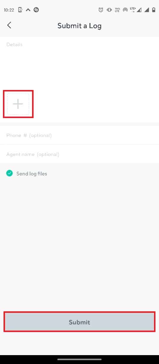 Select the media file in the Details section and tap on the Submit button