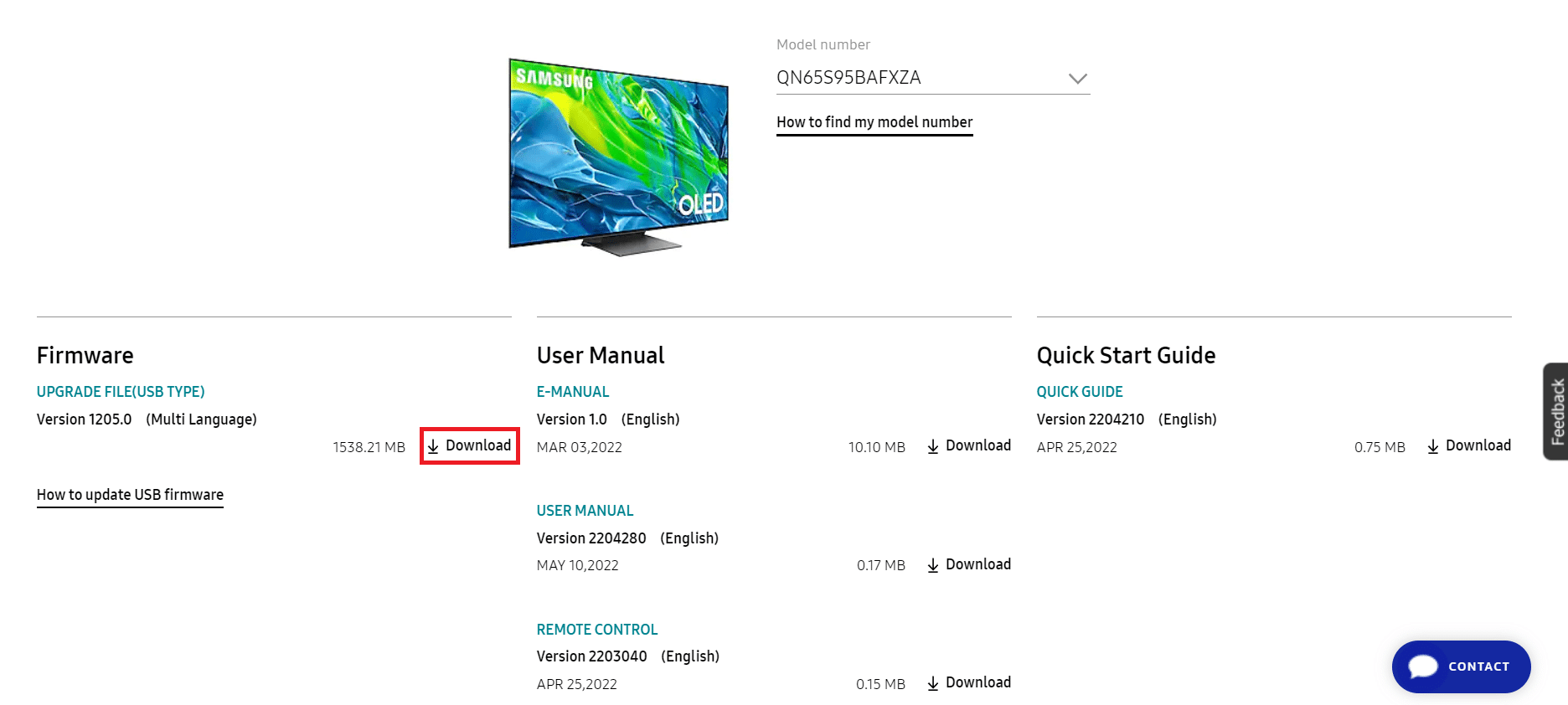 Locate the appropriate firmware and Download it to your PC | How to Fix Samsung TV Wi-Fi Connection Issues