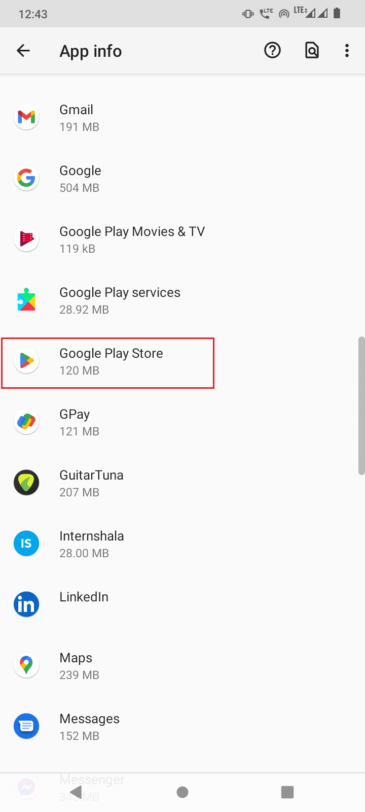 tap google playstore