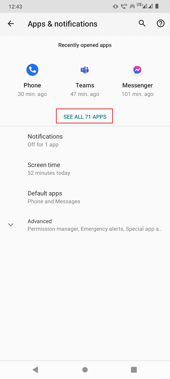 tap see all apps
