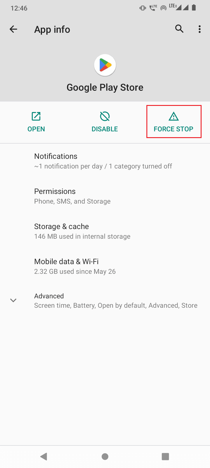 tap force stop. Fix Error Retrieving Information from Server RPC