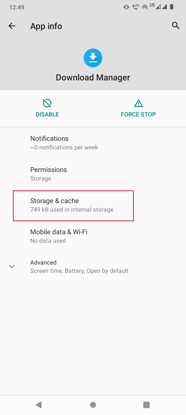 tap storage and cache