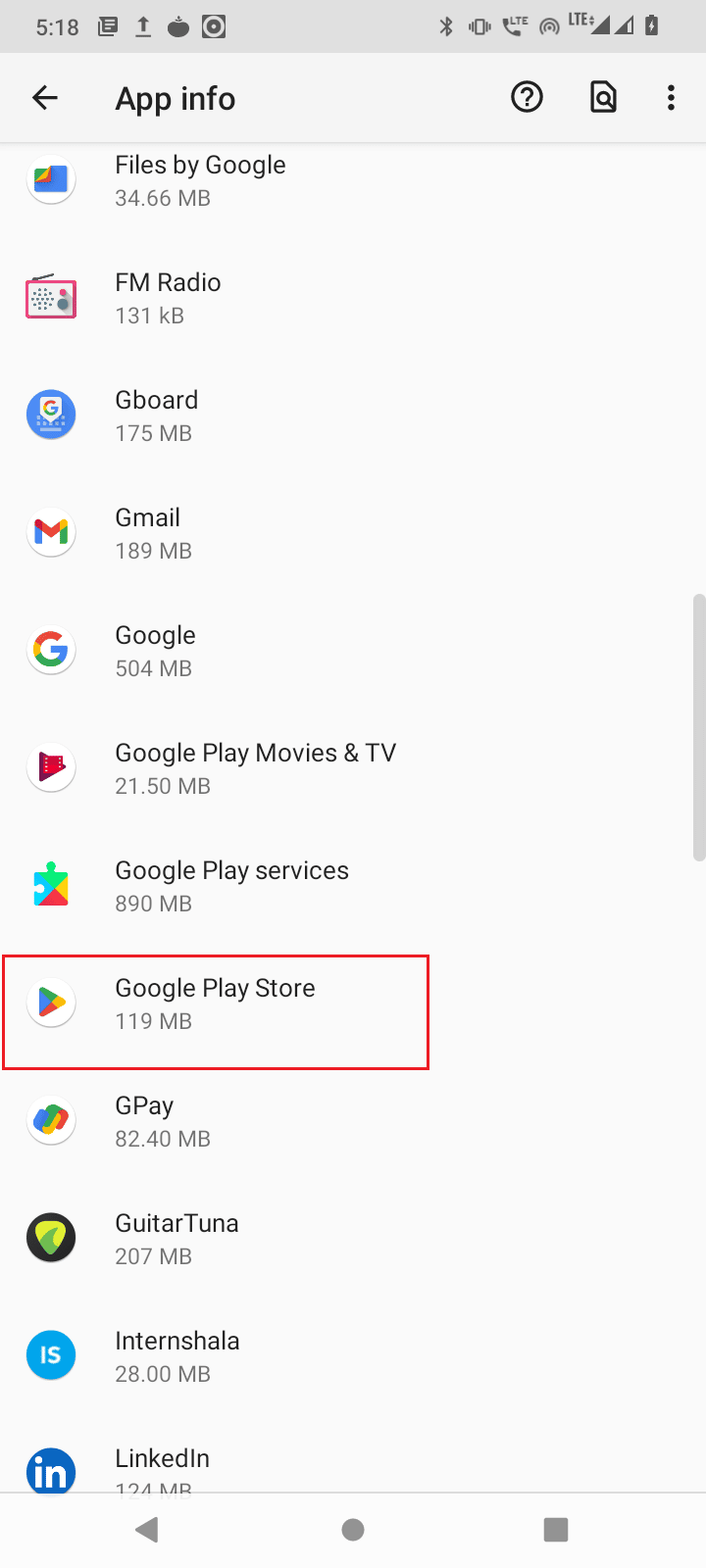 tap google playstore