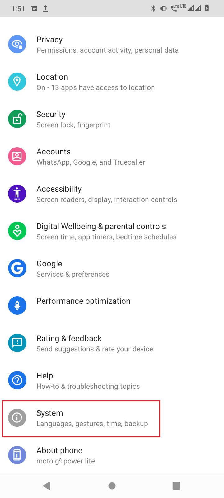 tap on system