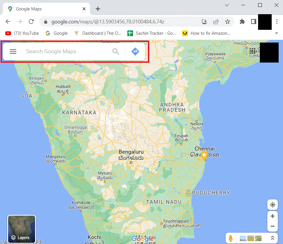 search for address in the google maps