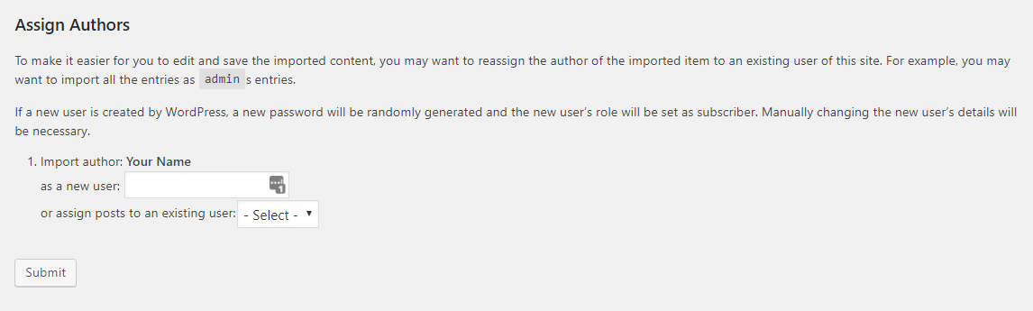 Assign Author Page on WordPress