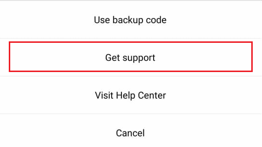 Tap on Get support
