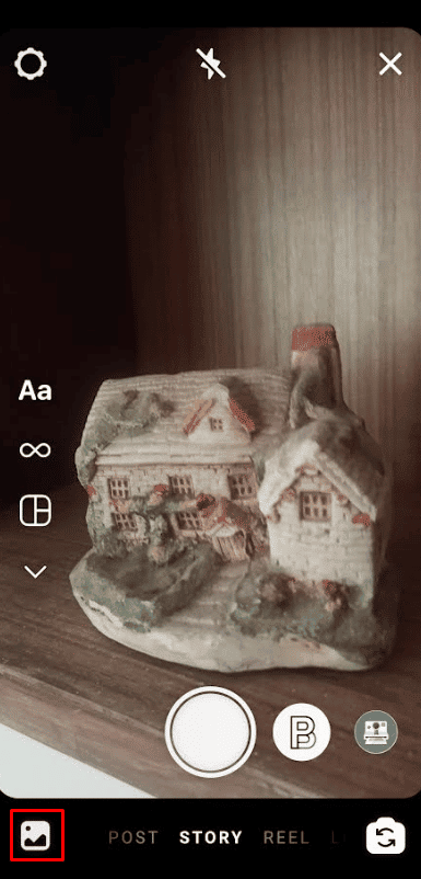 Tap on the Gallery icon from the lower-left corner