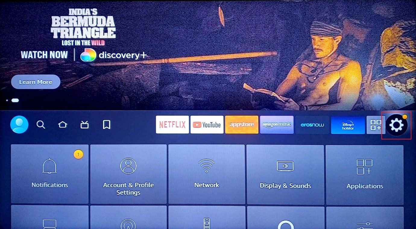 select settings. Fix Unable to Update Your Fire TV Stick 4K