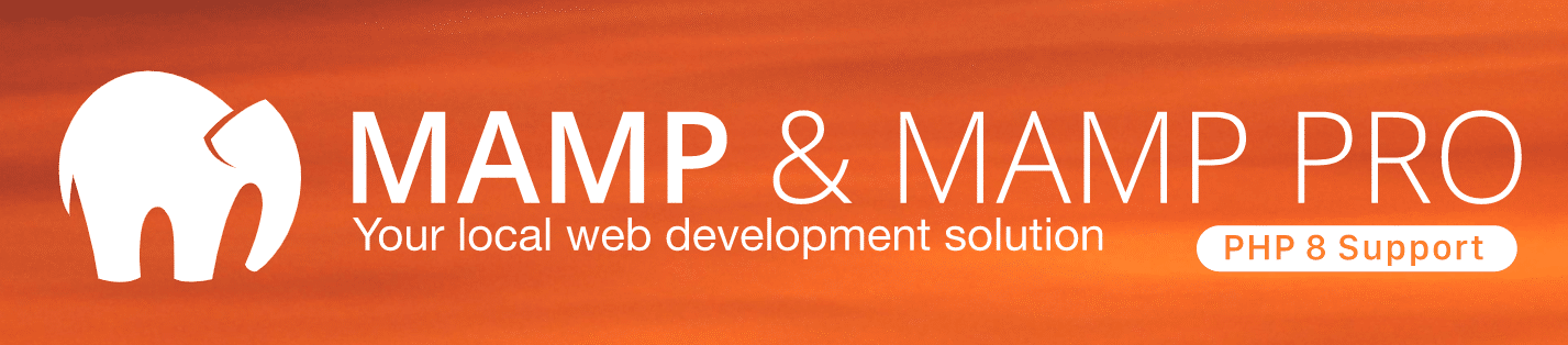 The MAMP homepage with the text 