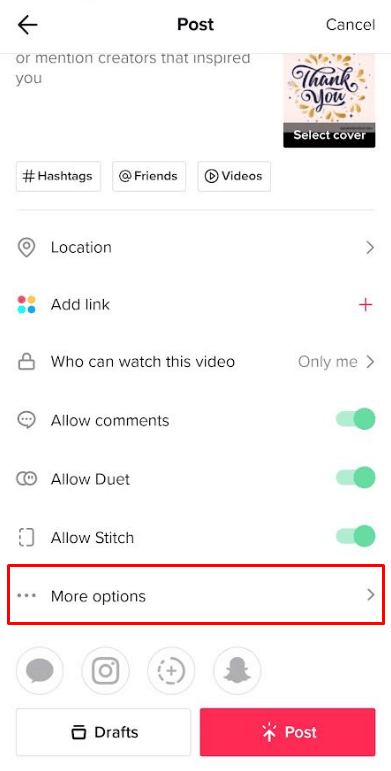 tap on More Options.