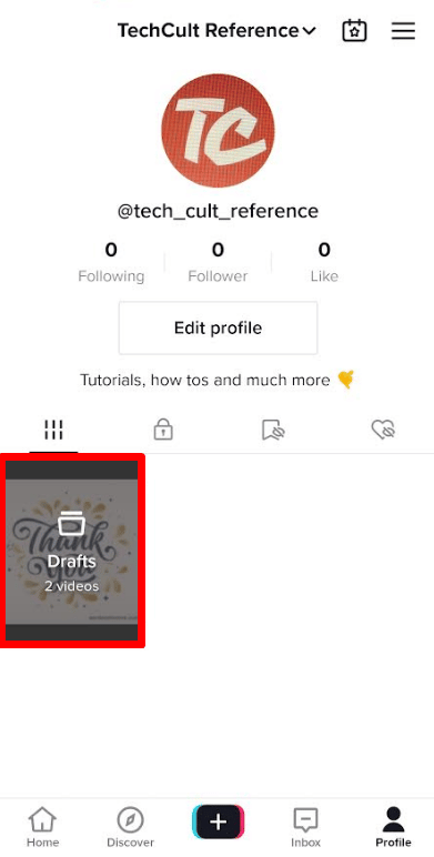 Open up the draft folder. | How to Combine Two TikTok Drafts