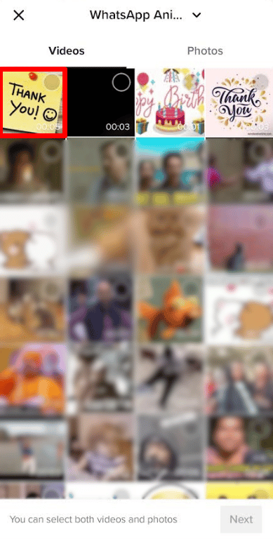 Upload the video you just saved.