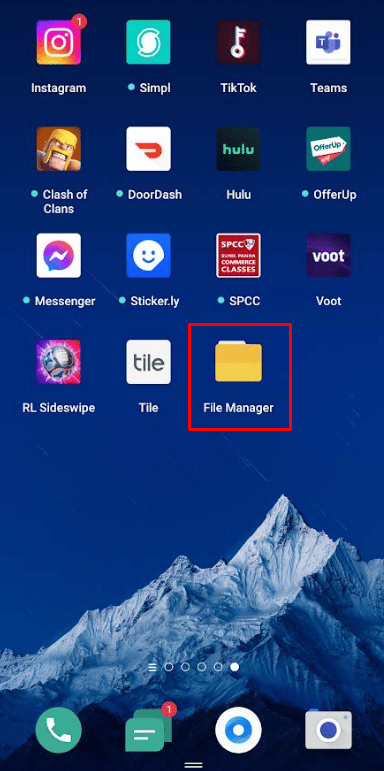 Launch the File Manager 