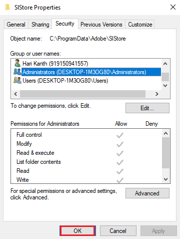 Click on the OK button on all other windows 