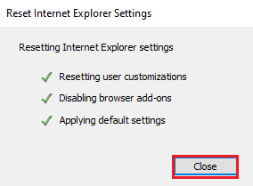 Click on the Close button. Fix Adobe After Effects Error 16 in Windows 10