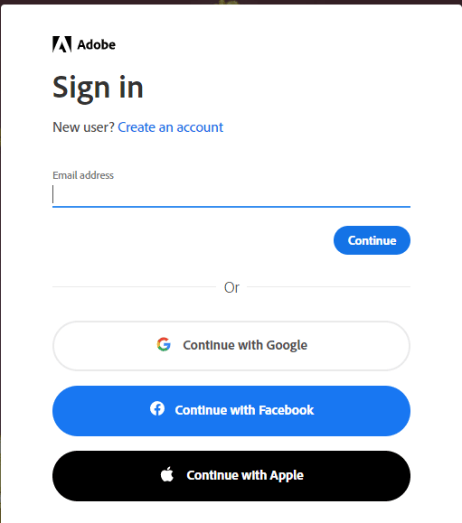 Select the preferred sign in option and sign-in to your account using the sign in credentials