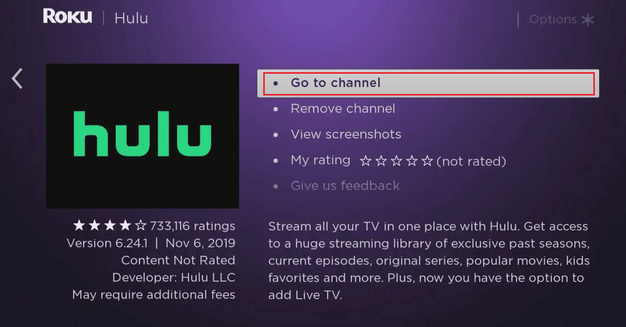After the download is completed, select Go to channel