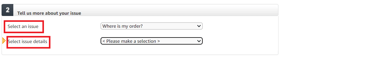 click on select an issue Then select issue details